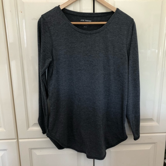 Joe Fresh Active charcoal long sleeve top - Size m - Picture 1 of 4